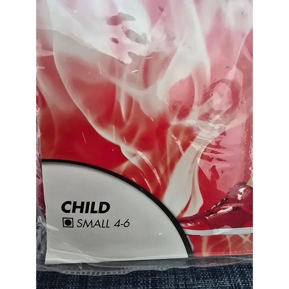 Spirit Halloween Fiery Devil Costume Kids Small 4-6 Red Dress Headband Tights